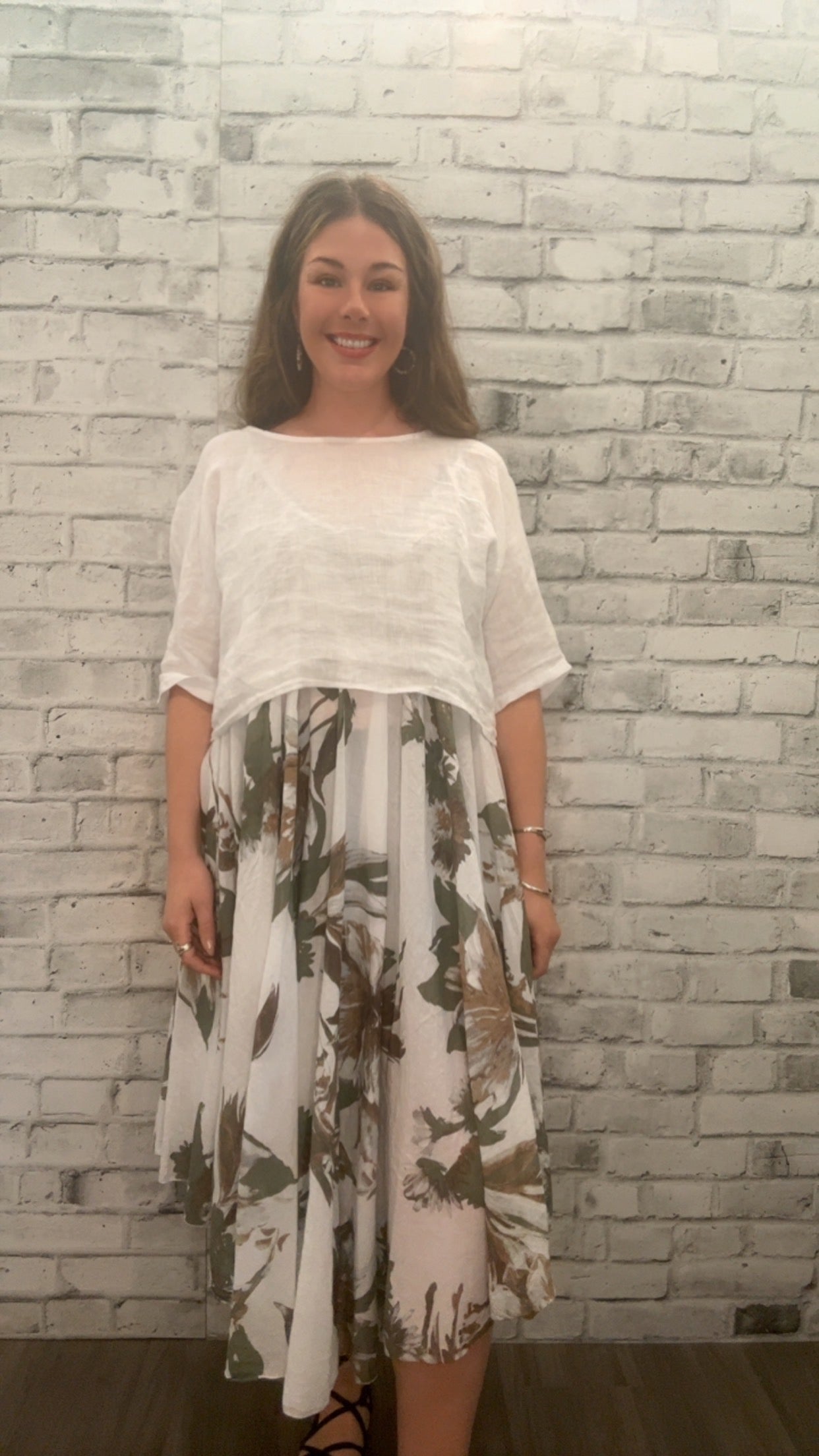 Two Piece Linen Dress and Top - 21007