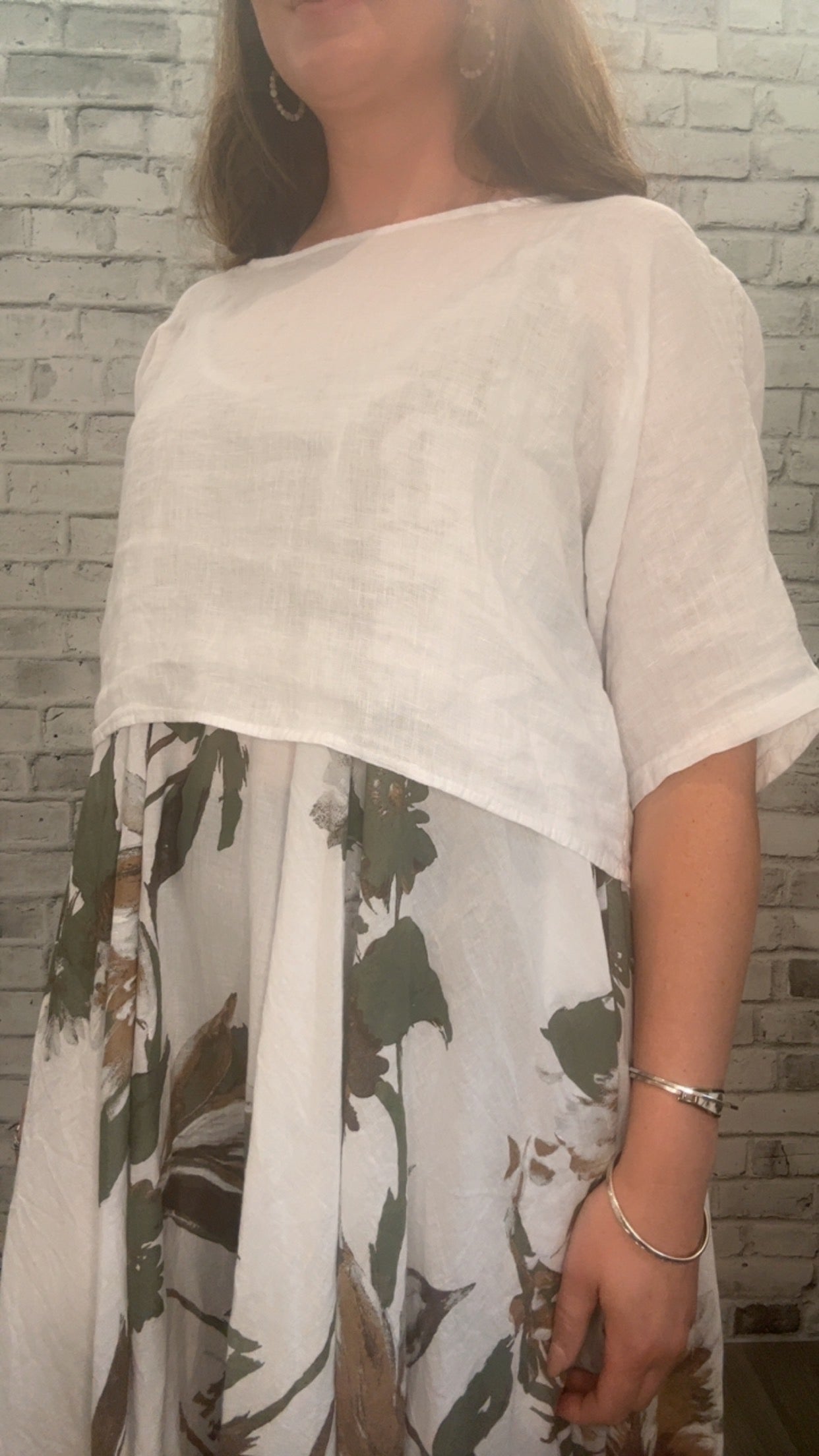 Two Piece Linen Dress and Top - 21007
