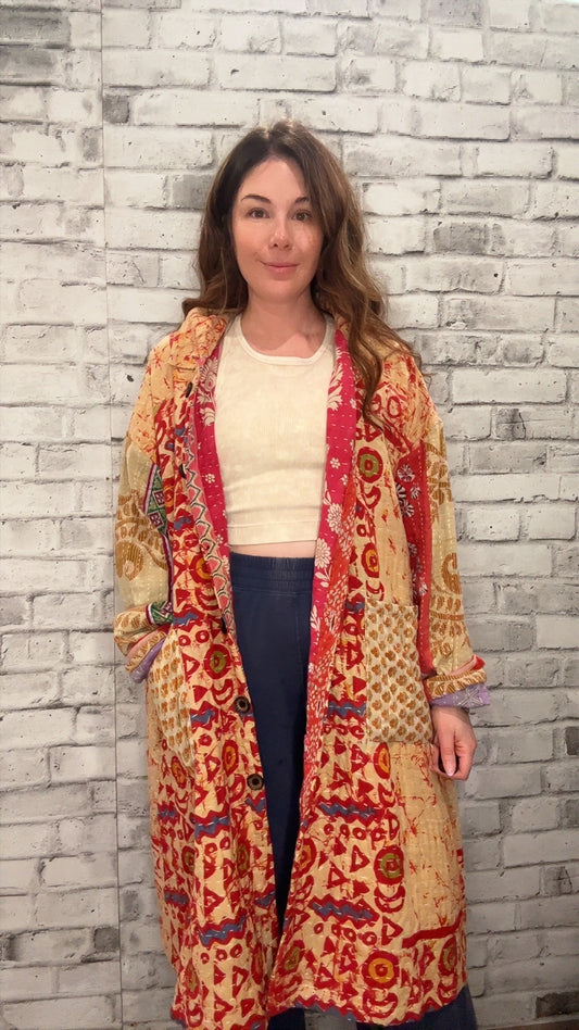 Koverlet Button Down Trench Coat - 70039