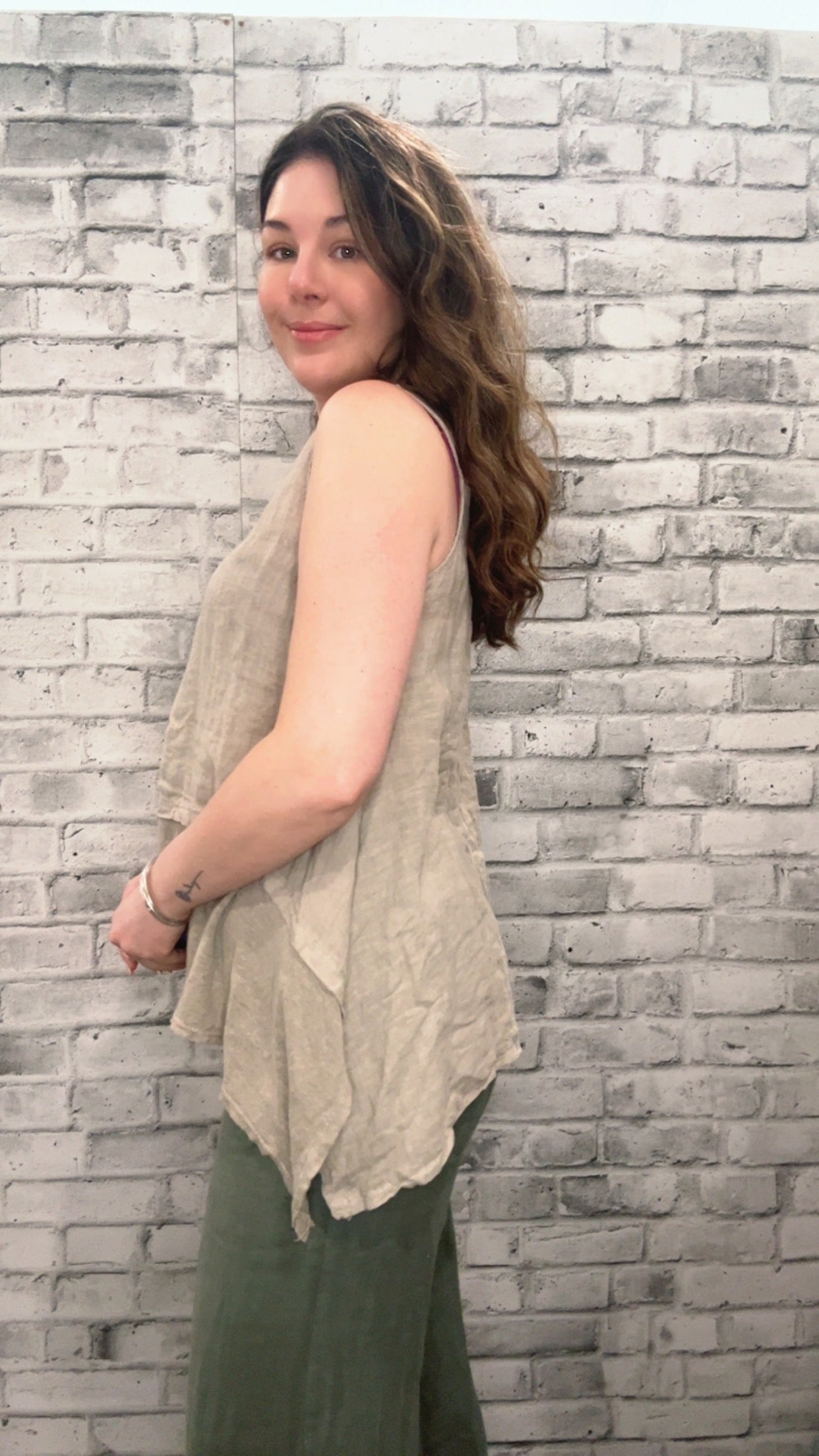 Linen long tank - 60008