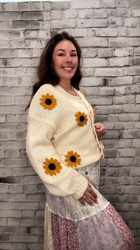 Sunflower Knit Cardigan - 50094