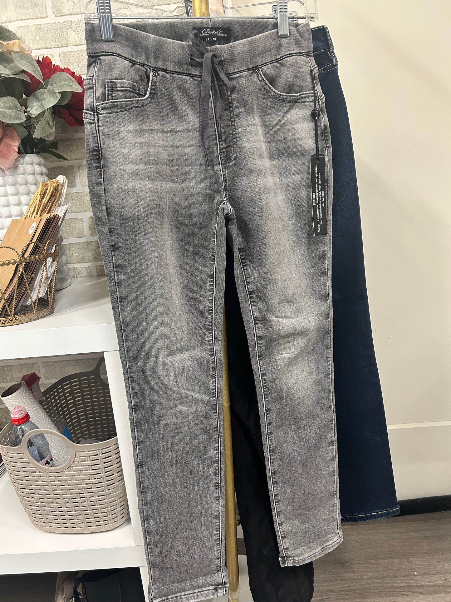 Grey jean jegging - 11016