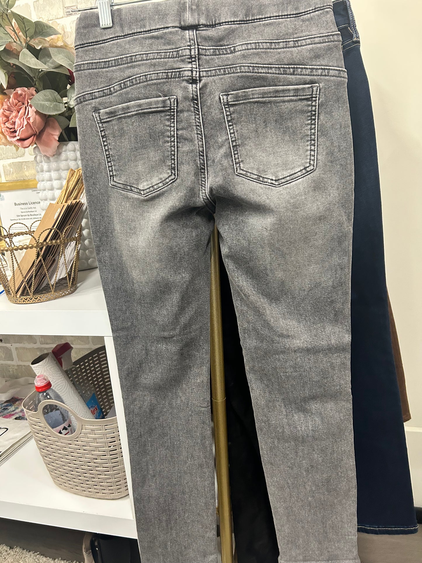 Grey jean jegging - 11016