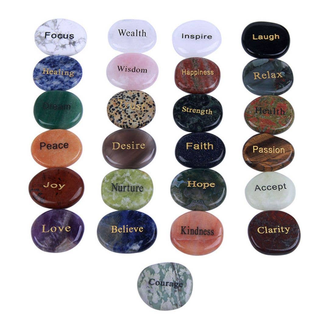 Inspirational Wish Worry Gemstones