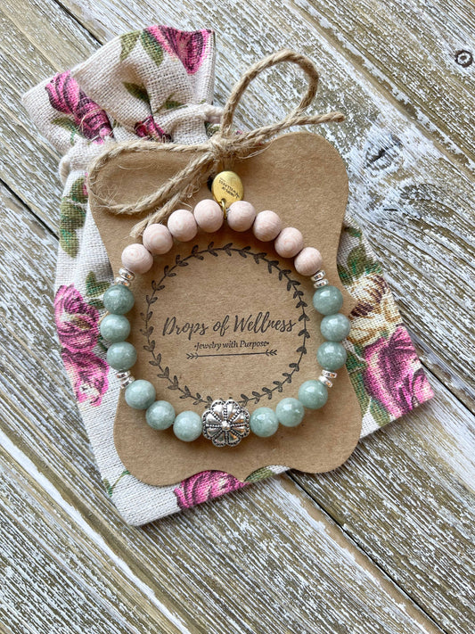 Diffuser Bracelet, Boho Beaded Stretch Bracelet