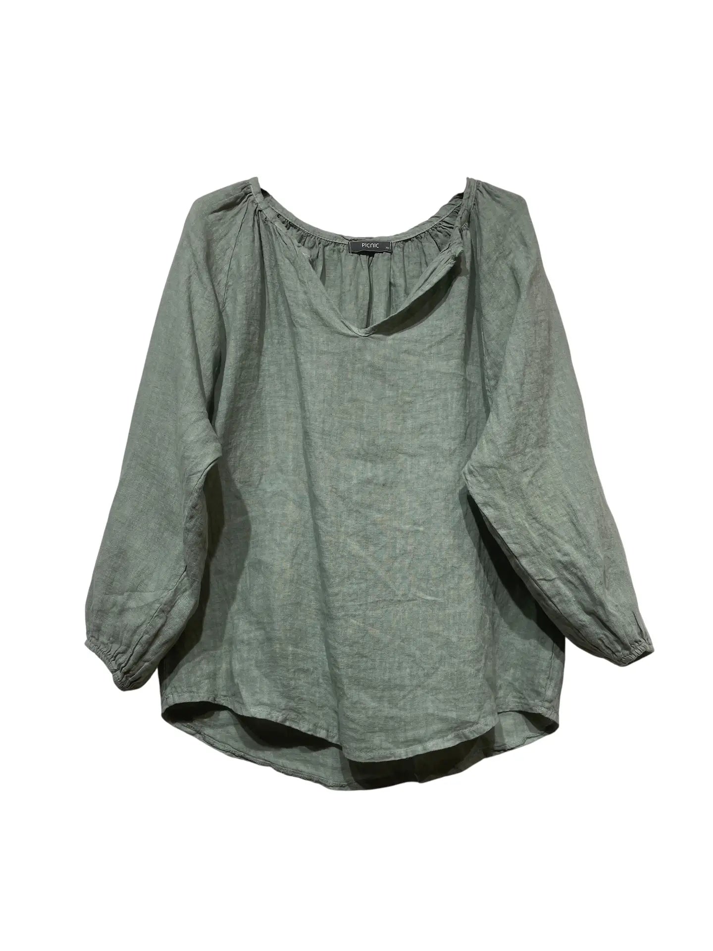 Black Linen Blouse- 60007