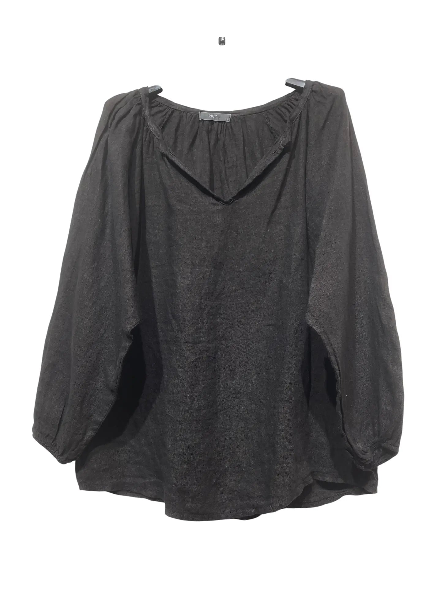 Black Linen Blouse- 60007