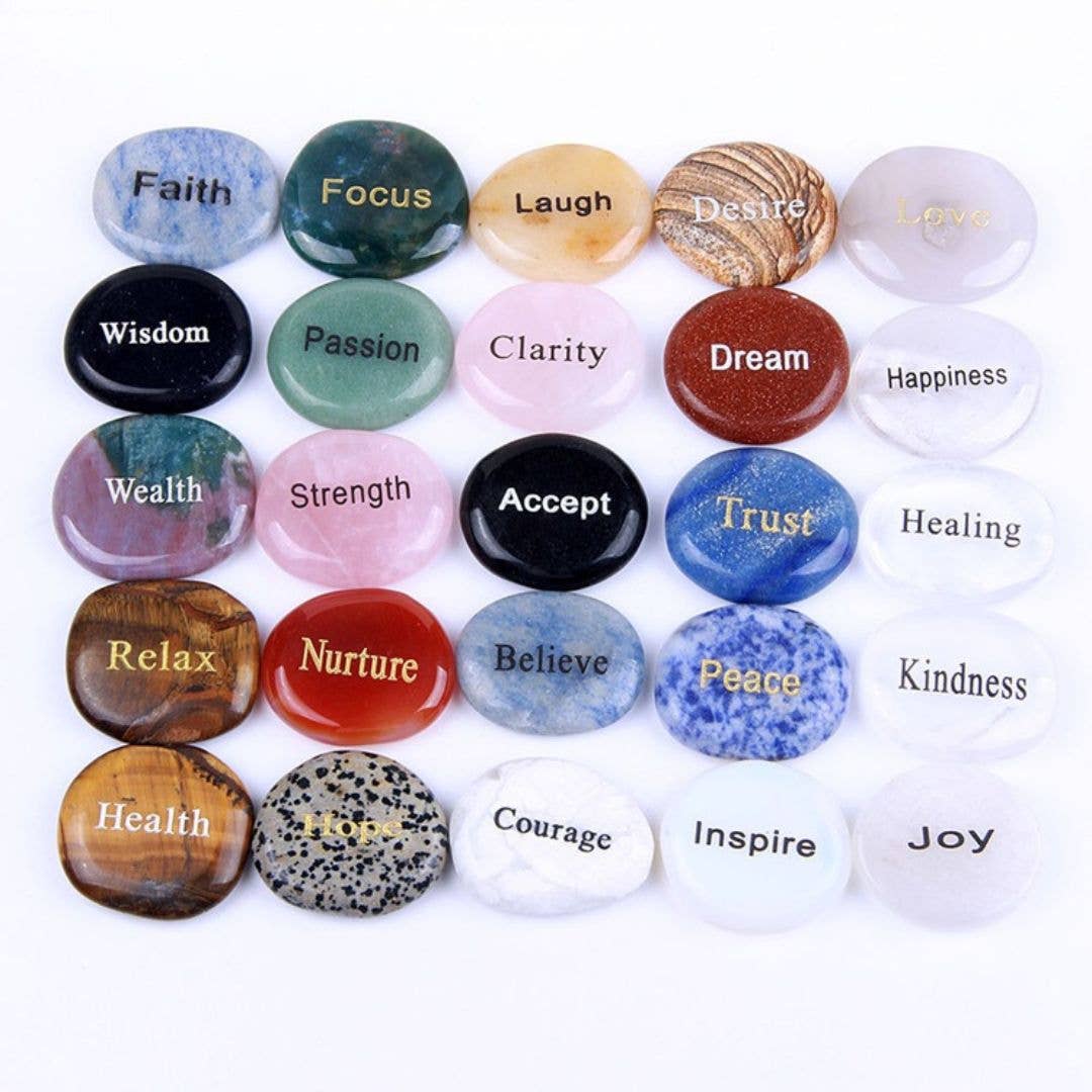 Inspirational Wish Worry Gemstones