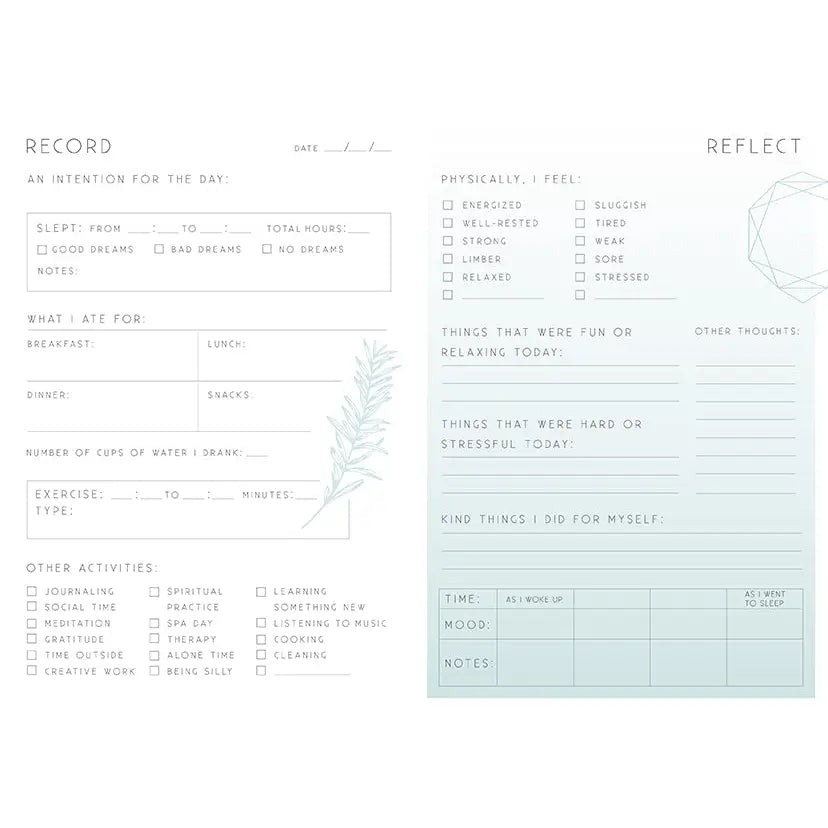Self-Care A Day and Night Reflection Journal