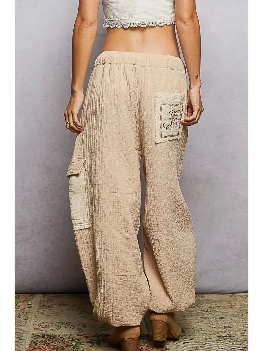 Floral Embroidered Pant - 50106