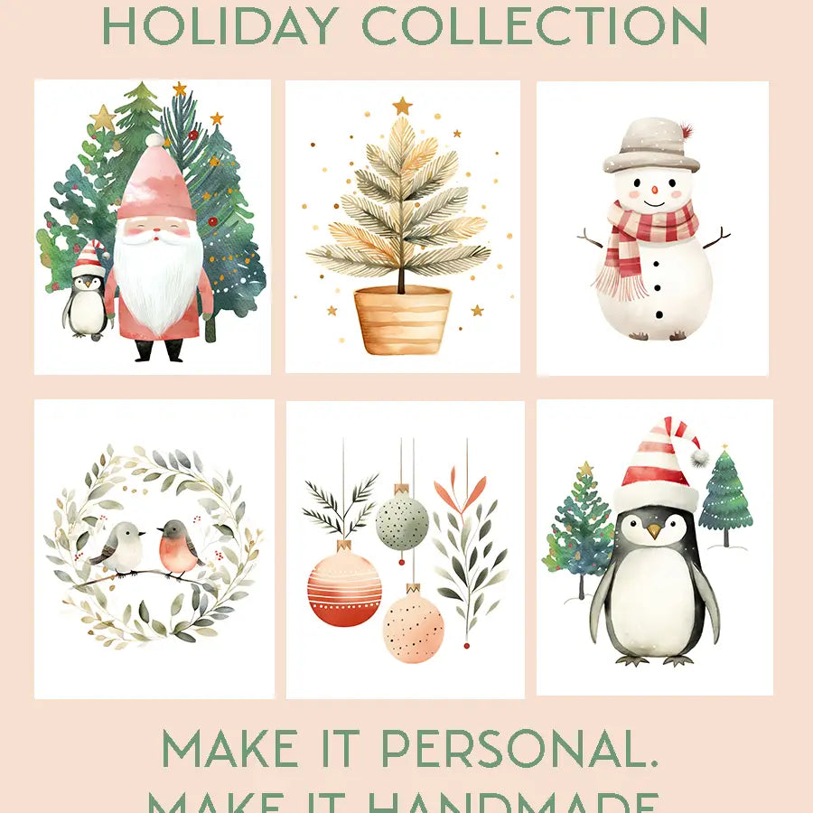 Watercolor Postcard Prints - Holiday Greetings