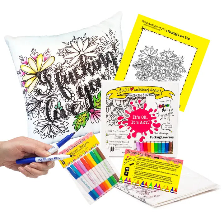 DIY Colour Your Own Pillow Cover - 50050