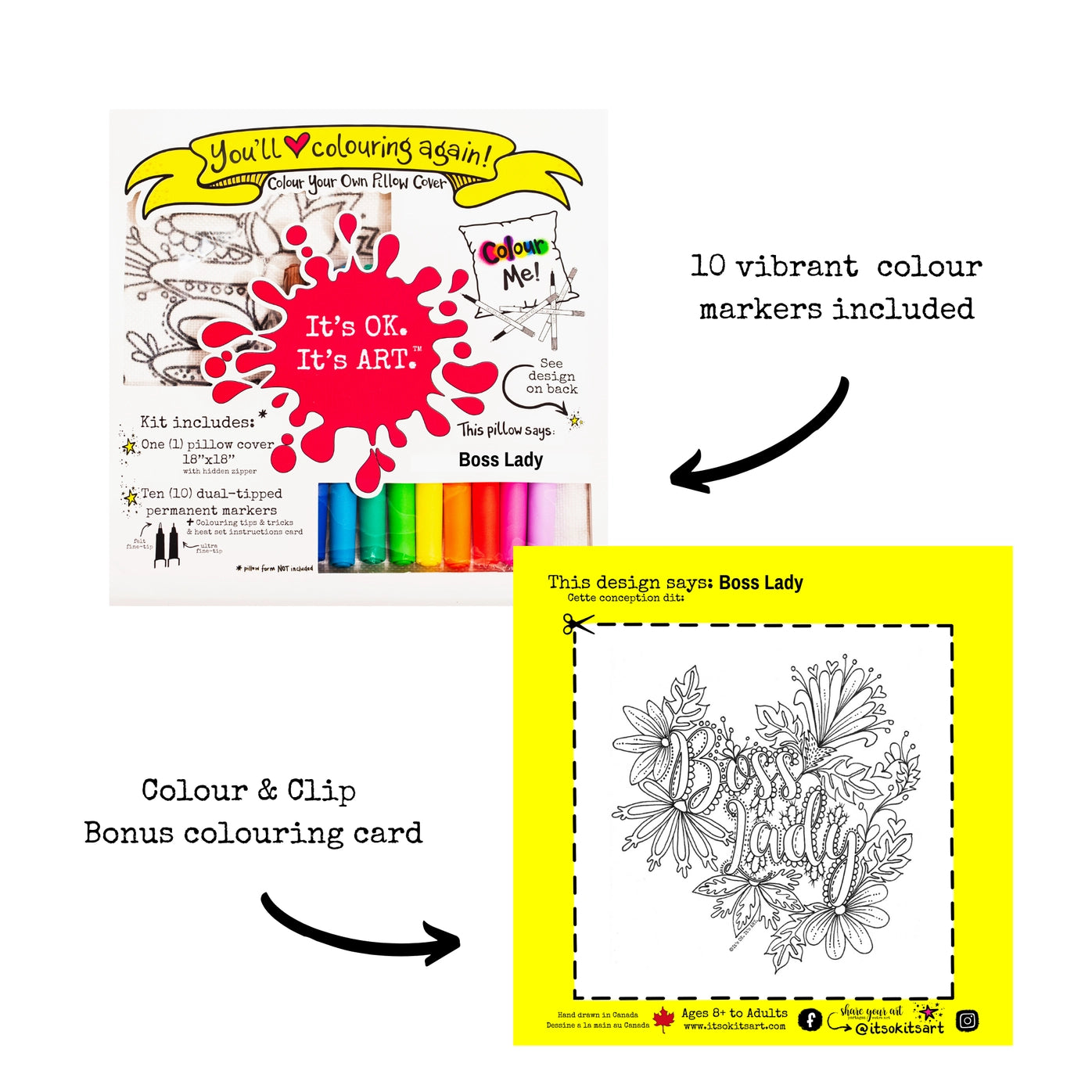 DIY Colour Your Own Pillow Cover - 50050