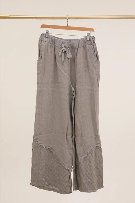Taupe Linen Trouser - 50108