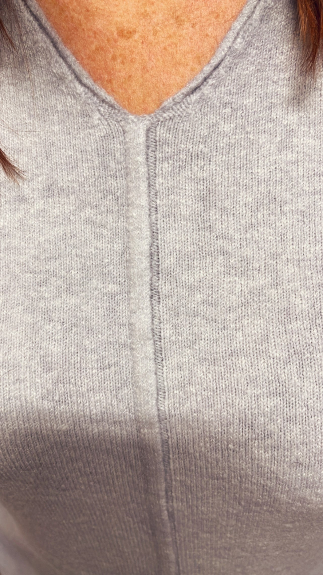 V Neck Cold Dye Sweater C2558-650B