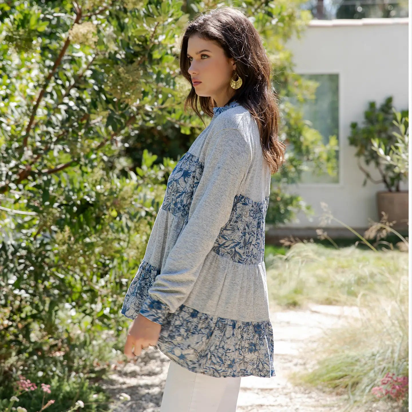 Knot Jhabla Top with Tiers - 50055