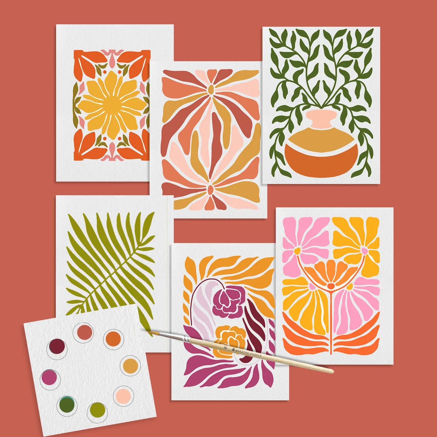 Watercolor Postcard Prints - Abstract Botanicals