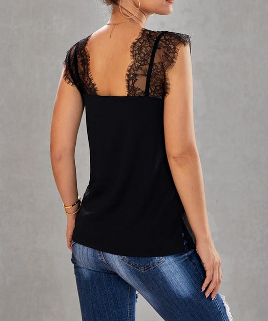 "Date Night" Lace Detail Cami Top