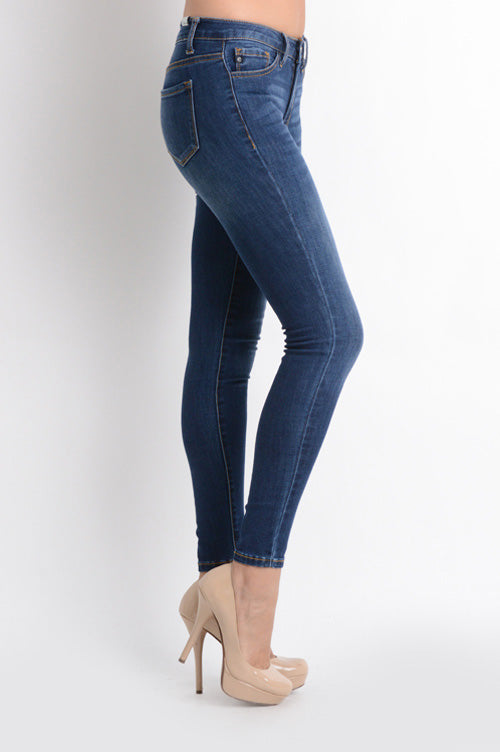 "The Mya" Mid Rise Basic Super Skinny Kan Can Jeans