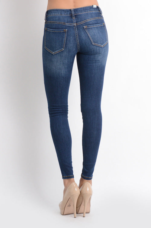 "The Mya" Mid Rise Basic Super Skinny Kan Can Jeans