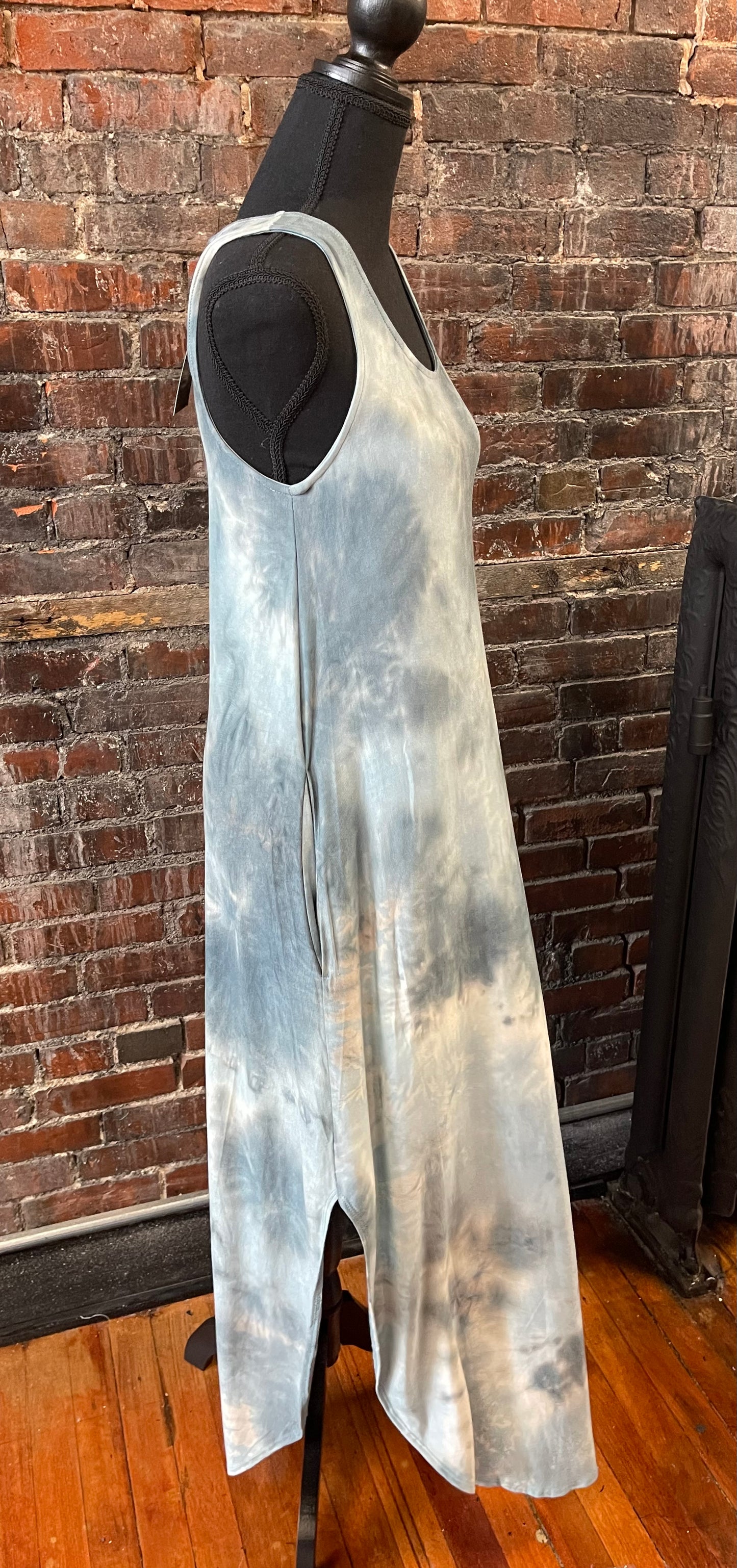 Tie Dye Maxi Dress with Pocket -10094