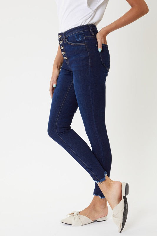 "The Alysha" Kan Can Dark Denim High Rise Jean