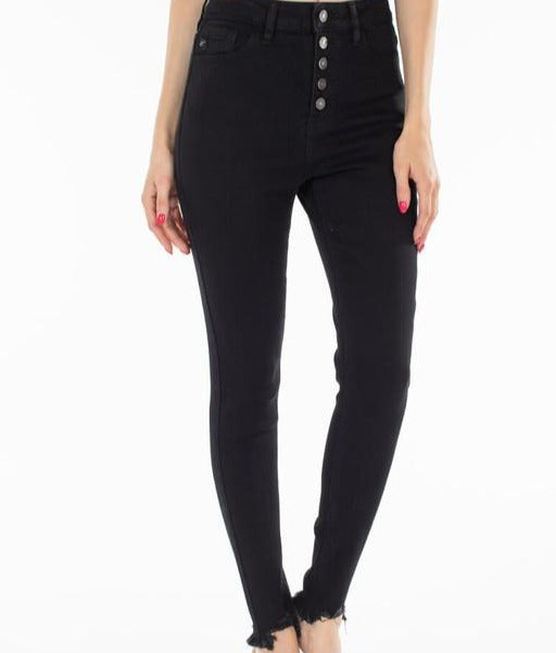 "The Danica" High Waisted Black  Kan Can Jeans-30002