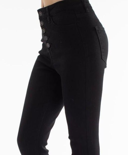 "The Danica" High Waisted Black  Kan Can Jeans