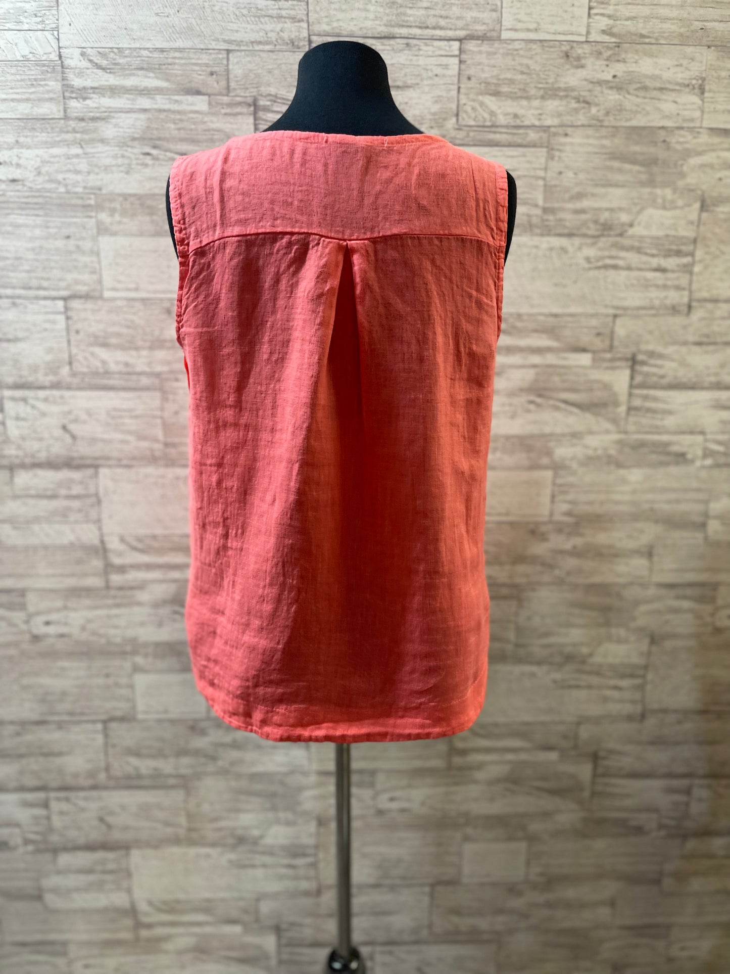 Solid Sleeveless Rou Shirt-10099