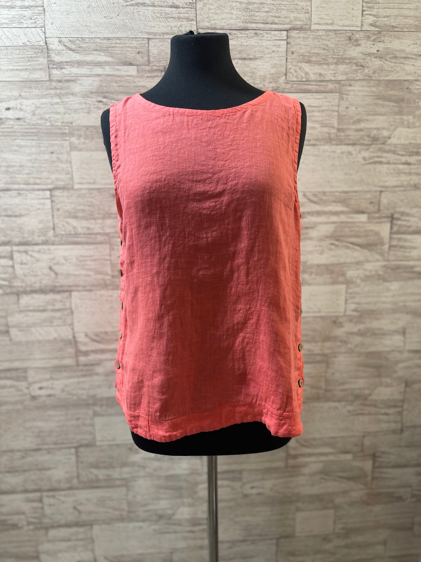 Solid Sleeveless Rou Shirt -035B