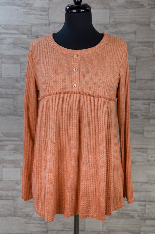 Rust Waffle Long Sleeve-10040