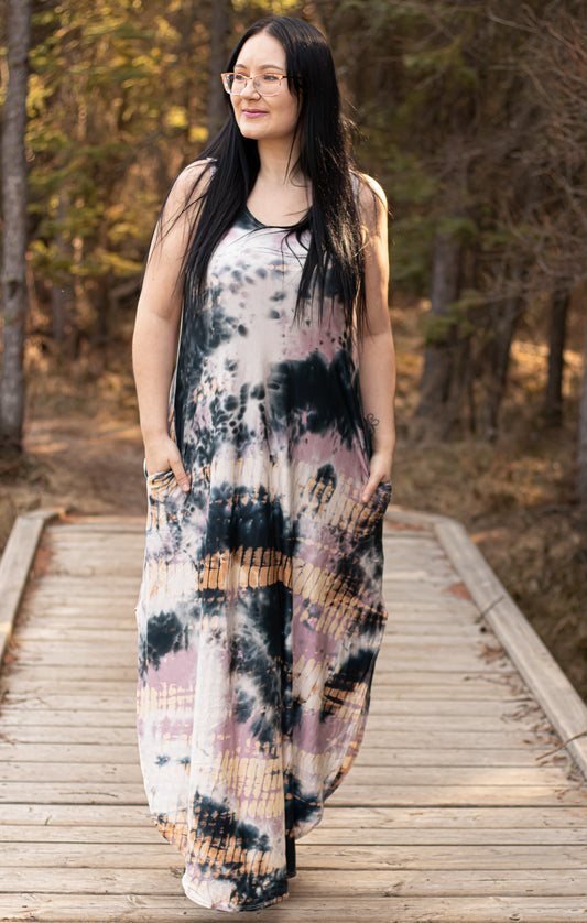 Soft Stretched Maxi Dress with Pockets 12663