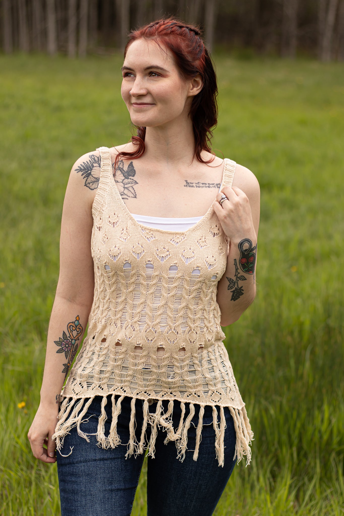 Macrame Crochet Tank-20001