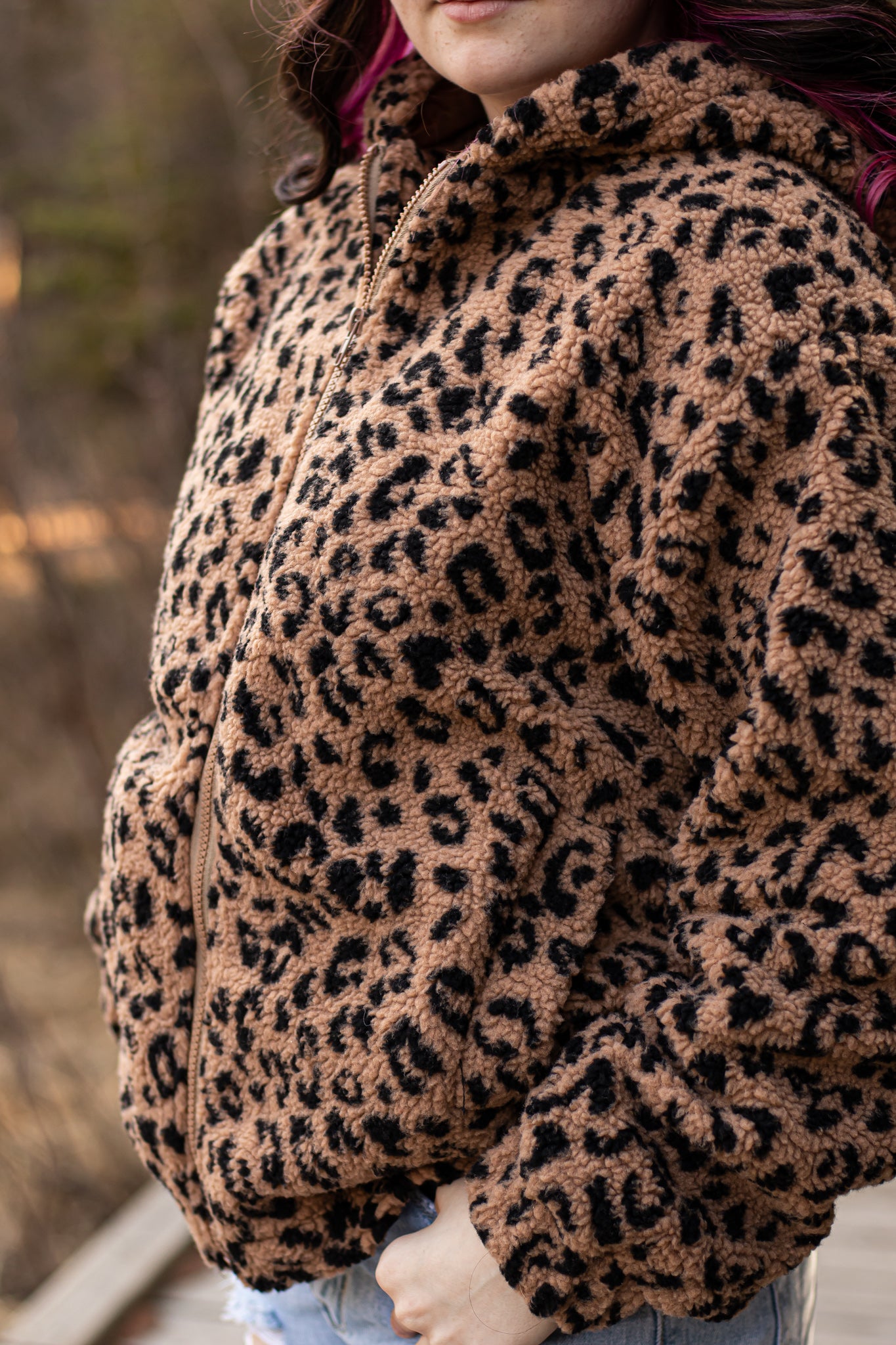 "The Liana" Leopard Teddy Coat- 10019